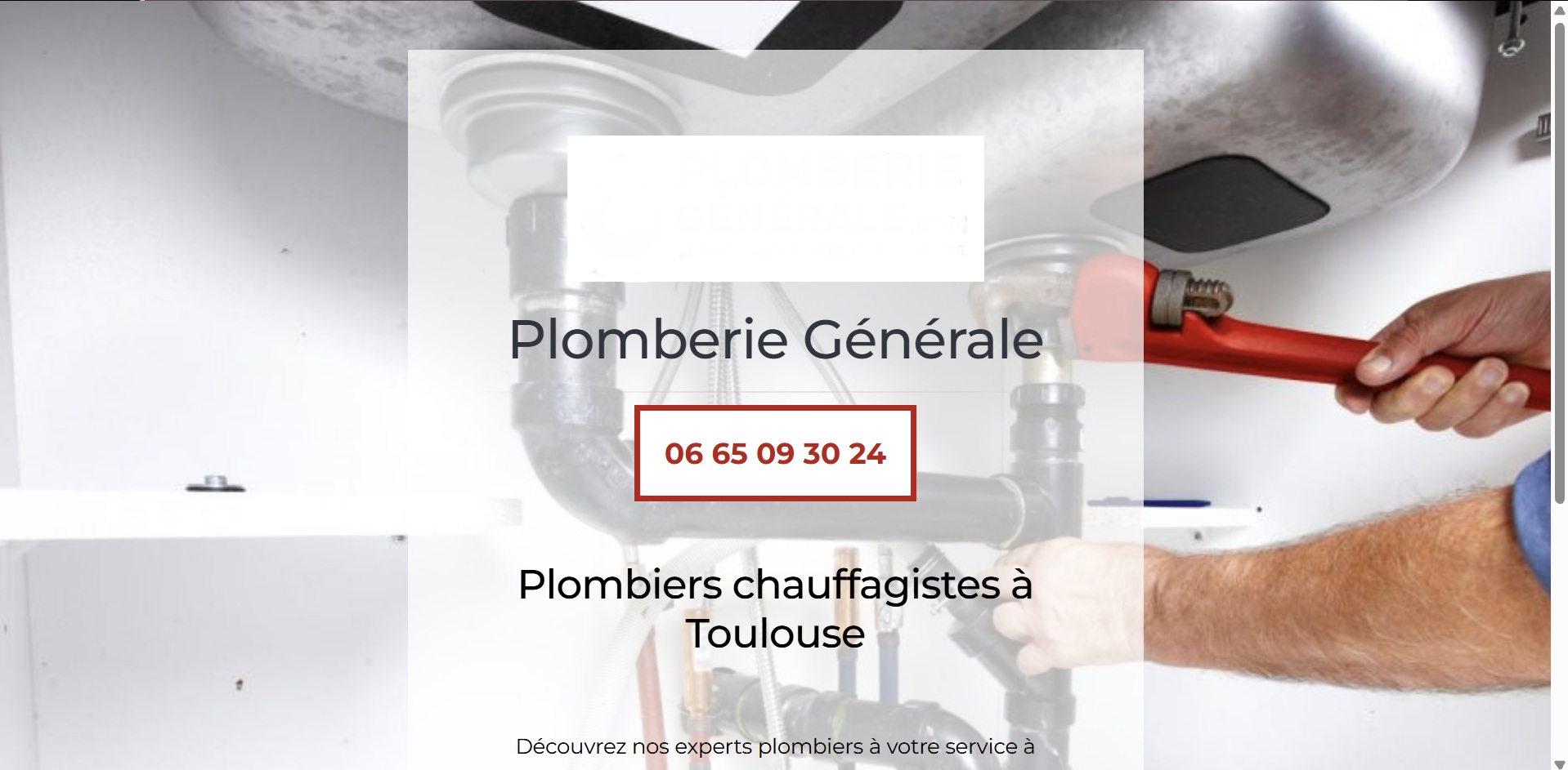 Refonte site professionnel Plombier - Avant